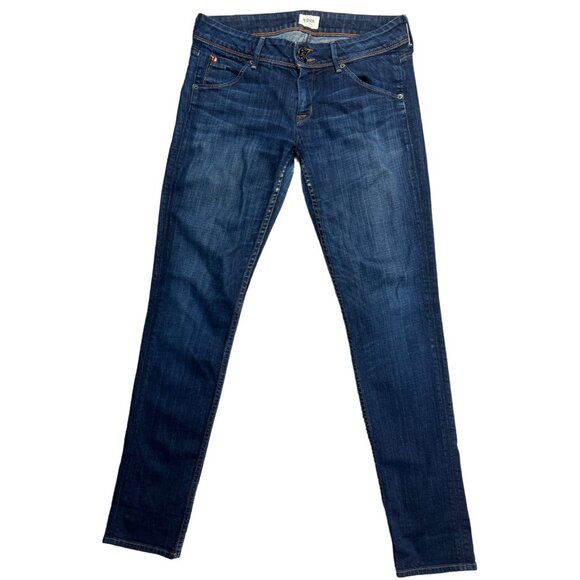 Hudson Dark Blue Mid Rise Skinny Jeans Size 29 - Picture 1 of 14